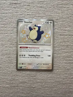 Pokemon Snorlax 202/091 Baby Shiny Holo Rare Paldean Fates - Image 1