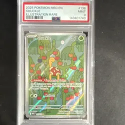 Pokemon Shuckle 136/132 Me01 Mega Evolution Holo Illustration Rare PSA 9 2025 - Image 1