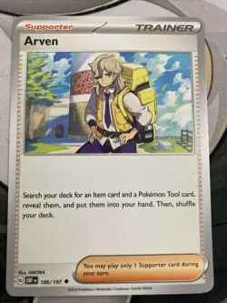 Pokemon! Arven - Regular Uncommon - Obsidian Flames - 186/197 - NM - Image 1