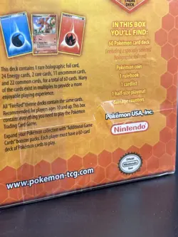 2004 POKEMON EX FIRE RED (CHARMANDER) THEME DECK FACTORY SEALED/NEW VINTAGE - Image 3