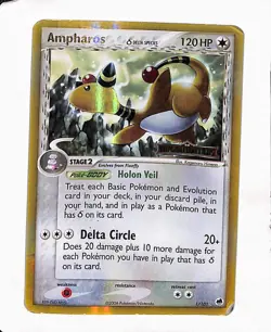 Pokemon Ampharos 1/101 Reverse Holo Rare EX Dragon Frontiers Stamped - Image 1