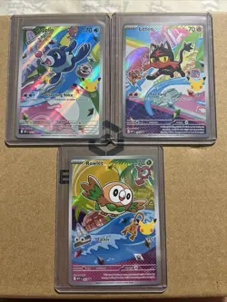 Pokemon TCG First Partner Illustration Collection Alola: Rowlet, Litten, Popplio - Image 1