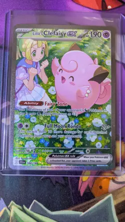 2025 Pokemon Journey Together Lillie's Clefairy ex SIR #184 - Image 1