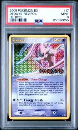 2005 POKEMON EX DEOXYS #17 DEOXYS-REVERSE FOIL PSA 9 - Image 1