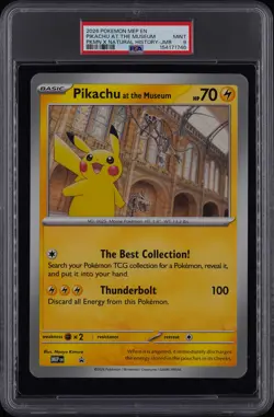 2026 POKEMON MEP EN-ME PROMO JUMBO PIKACHU AT THE MUSEUM PSA 9 - Image 1