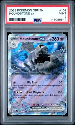 2023 POKEMON OBF EN-OBSIDIAN FLAMES #102 HOUNDSTONE EX PSA 9 - Image 1