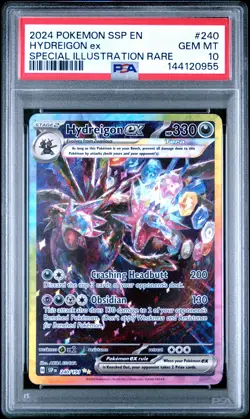 2024 POKEMON SSP EN-SURGING SPARKS SPECIAL ILLUSTRATION RARE HYDREIGON EX PSA 10 - Image 1