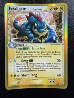 Pokemon Vintage Feraligatr Holo 2/101 EX Dragon Frontiers Delta Species LP/NM - Image 1
