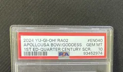 PSA 10 GEM Apollousa Bow Of The Goddess Quarter Century RA02-EN040 YuGiOh NS - Image 2
