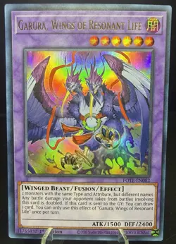 Yu-Gi-Oh! TCG Garura, Wings Of Resonant Life POTE-EN082 1st Edition - Image 1