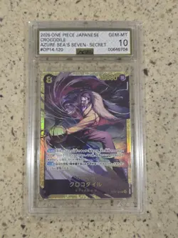 Crocodile OP14-120 SEC Secret Rare The Azure Sea's Seven One Piece TCG Japanese - Image 1