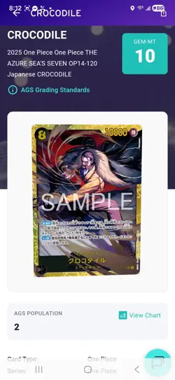 Crocodile OP14-120 SEC Secret Rare The Azure Sea's Seven One Piece TCG Japanese - Image 3