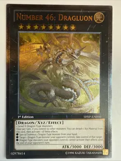 Yugioh Number 46: Dragluon - SHSP-EN050 - Ultimate Rare - 1st Edition NM - Image 1