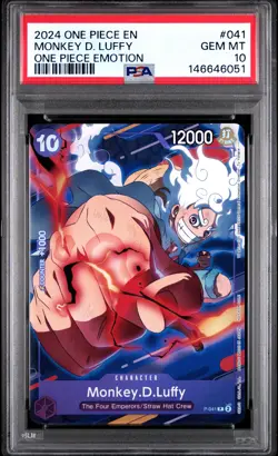 2024 ONE PIECE PROMOS ONE PIECE EMOTION #041 MONKEY D. LUFFY PSA 10 - Image 1