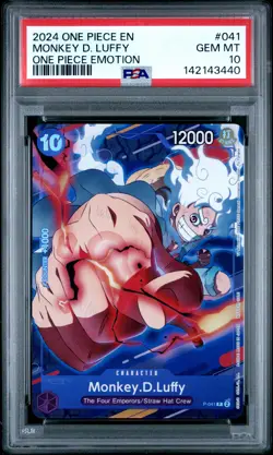 2024 ONE PIECE PROMOS ONE PIECE EMOTION #041 MONKEY D. LUFFY PSA 10 - Image 1