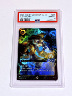 Disney Lorcana Whispers in the Well - Judy Hopps Enchanted Foil #235/204 PSA 10 - Image 1
