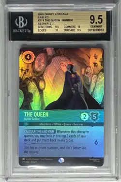 2025 Disney Lorcana Fabled The Queen Mirror Seeker Epic 219/204 BGS 9.5 Gem Mint - Image 1