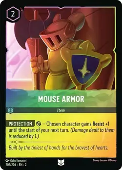 Mouse Armor 203/204 Cold Foil Rise Of The Floodborn Disney Lorcana Item - Image 1