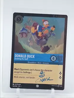 DONALD DUCK CAMK 2023 DISNEY LORCANA AUTOGRAPH HOLO B Q6095 - Image 1
