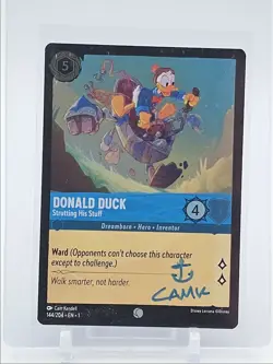 DONALD DUCK CAMK 2023 DISNEY LORCANA AUTOGRAPH HOLO A Q6095 - Image 1