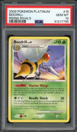 PSA 10 Beedrill (LOW POP) Platinum Rising Rivals 15/111 Pokemon Card B2 - Image 1