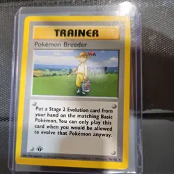 1st Edition Shadowless Pokemon Breeder Card - Image 1