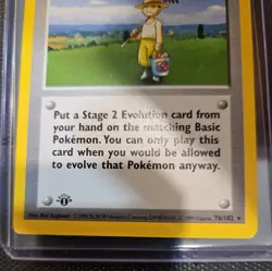 1st Edition Shadowless Pokemon Breeder Card - Image 3