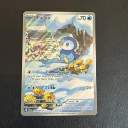 Pokemon TCG Piplup Holo 098/094 Illustration Rare Card Phantasmal Flames - Image 1