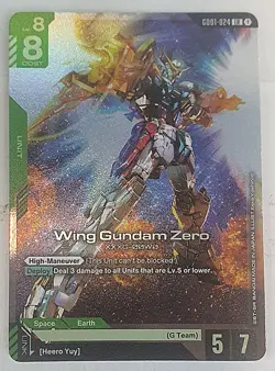 Wing Gundam Zero GD01-024 LR Newtype Rising Gundam Card Game - Image 1