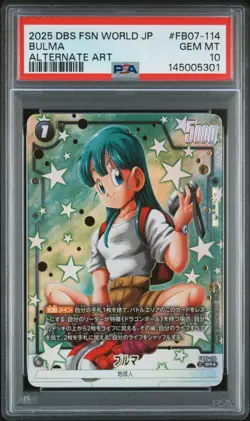 2025 DBS CARD GAME FUSION WORLD JAPANESE WISH FOR SHENRON BULMA PSA 10 - Image 1