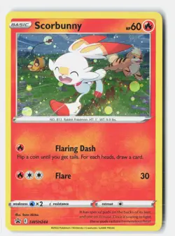 Scorbunny - (Cosmos Holo) Holofoil SWSH: Sword & Shield Promo Cards SWSH244 NM - Image 1