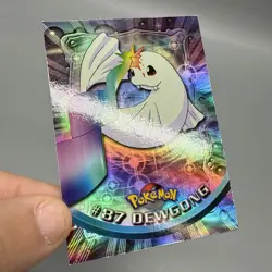 Pokemon Topps TV Animation Series 2 Dewgong Rainbow Foil Blue Logo Card 87 LP - Image 3