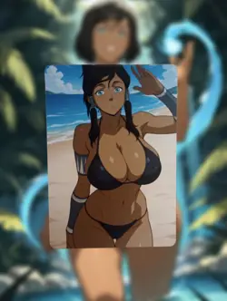 Korra The Legend Of Korra Anime Waifu Sexy Goddess Doujin Lewd Hentai Card - Image 1