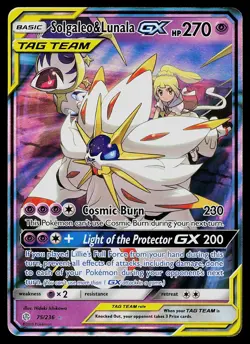 Pokemon Card - Solgaleo & Lunala GX Cosmic Eclipse 75/236 Holo Rare GX 2019 - Image 1