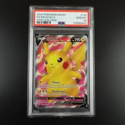 PSA 10 Pikachu V 170/185 Pokemon Vivid Voltage Holo Graded Card - Image 1