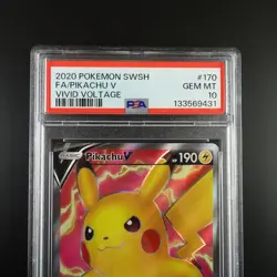 PSA 10 Pikachu V 170/185 Pokemon Vivid Voltage Holo Graded Card - Image 2