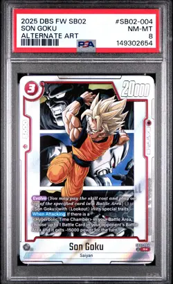 2025 DRAGON BALL SUPER CARD GAME FUSION WORLD MANGA BOOSTER 02 SON GOKU PSA 8 - Image 1