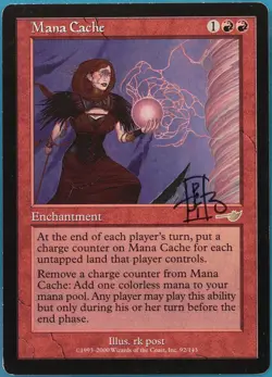 Mana Cache Nemesis PLD Red Rare SIGNED MAGIC MTG CARD (ID# 409699) ABUGames - Image 1