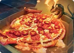 Spicy Oatmeal Pizza Art Card - Art Series: Teenage Mutant Ninja Turtles - Image 1