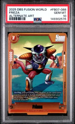 2025 DRAGON BALL SUPER CARD GAME FUSION WORLD WISH FOR SHENRON FRIEZA PSA 10 - Image 1