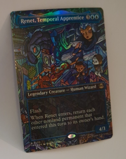 Renet, Temporal Apprentice Borderless FOIL NM Teenage Mutant Ninja Turtles MTG - Image 1