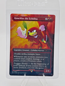 Knuckles the Echidna #2082 (FOIL) MTG Sonic Secret Lair Friends & Foes - Image 1
