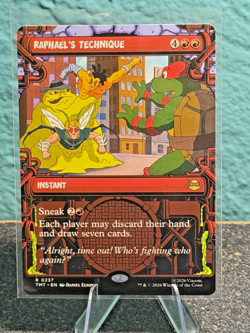 x1 Raphael's Technique - Foil - Showcase R MTG Teenage Mutant Ninja Turtles M/NM - Image 1