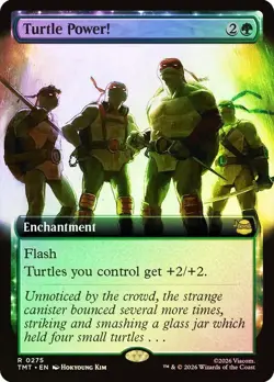 Foil Turtle Power! (Extended Art) [TMNT] MTG - Image 1