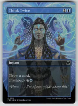Think Twice (Borderless) Foil C Foundations 315 NM - Image 1