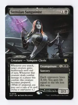 Stensian Sanguinist (Extended Art) 78 MTG Commander: Secrets of Strixhaven (SOC) - Image 1