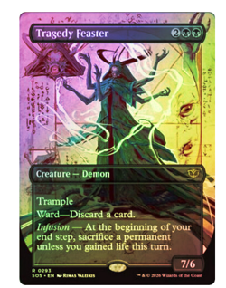 Tragedy Feaster - Foil - Borderless Secrets of Strixhaven MTG - Image 1
