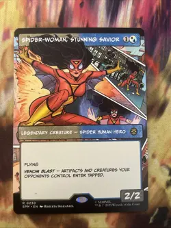 Extended Art Spider-Woman, Stunning Savior SPM 0230 Rare MTG Marvel's Spider-Man - Image 1
