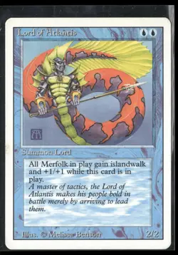 Magic: The Gathering Creature Lord of Atlantis MTG Revise Edition LP - Image 1