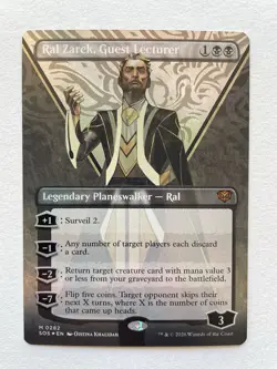 MTG Ral Zarek, Guest Lecturer BORDERLESS FOIL 0282 SOS - Image 1
